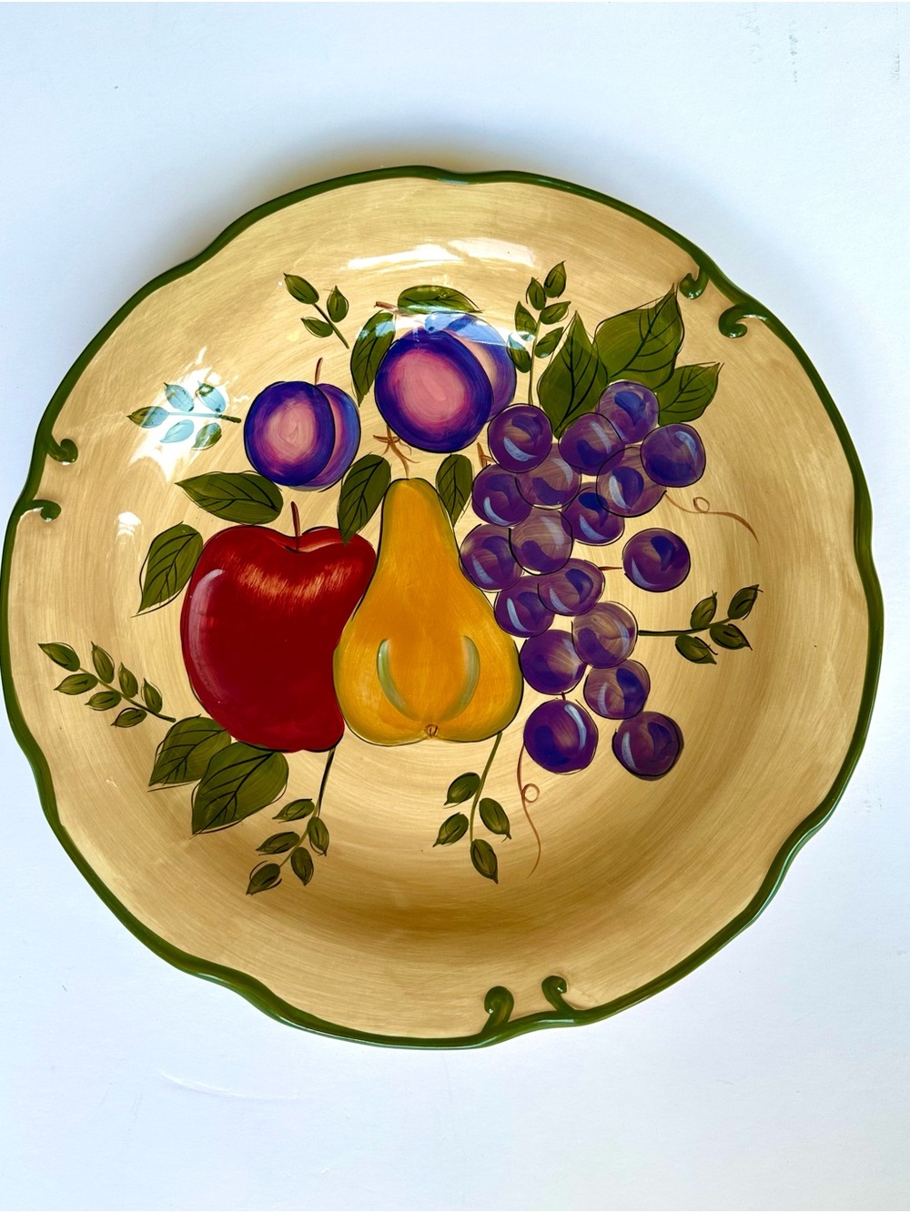 Hand-Painted With Fruit Details Platter - Home Trends.